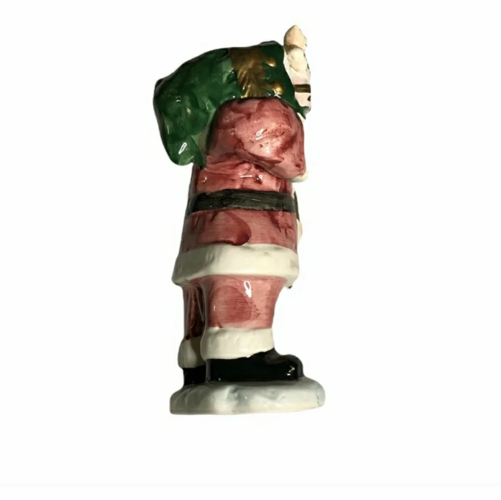 KIRKLANDS Ceramic Hand Painted Santa Statue
